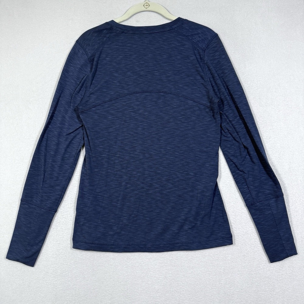 Title Nine Top Womens Small Matahari Long Sleeve Stretch V Neck Blue Athletic - Picture 6 of 13